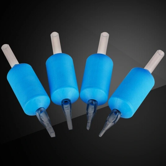 2015 New High Quality Silicone Rubber Disposable Tattoo Grips with Clear Tips