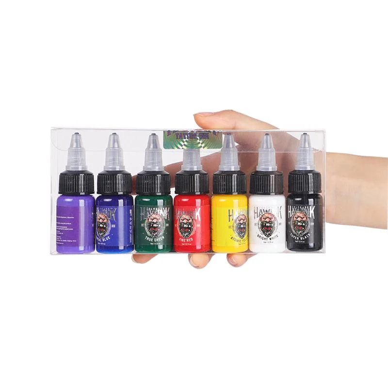 OEM Hawink Tattoo Ink Wholesale Best Quality 7 Colors/Set Microblading Tattoo Pigment Ink Reach SDS