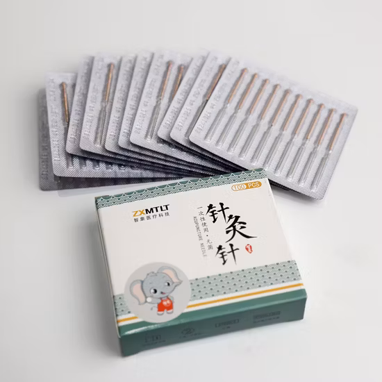 Одобрено CE, профессиональный поставщик одноразовых стерильных медицинских игл для акупунктуры с серебряной ручкой.